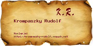 Krompaszky Rudolf névjegykártya