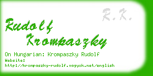 rudolf krompaszky business card